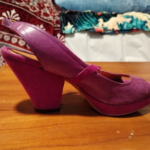 Cocolico magenta peep toe heels - Picture 3 of 10